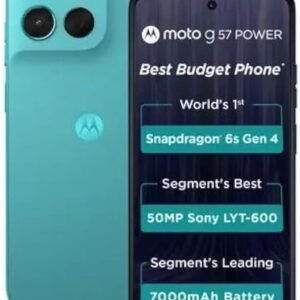 Motorola G57 Power 5G (Corsair, 8GB RAM, 128GB Storage) | Snapdragon 6s Gen 4 Processor | 6.72" FHD+ Display | 50MP LYT-600 + 8MP Ultrawide | 8MP Selfie Camera | 7000mAh Battery, 33W TurboPower | IP64