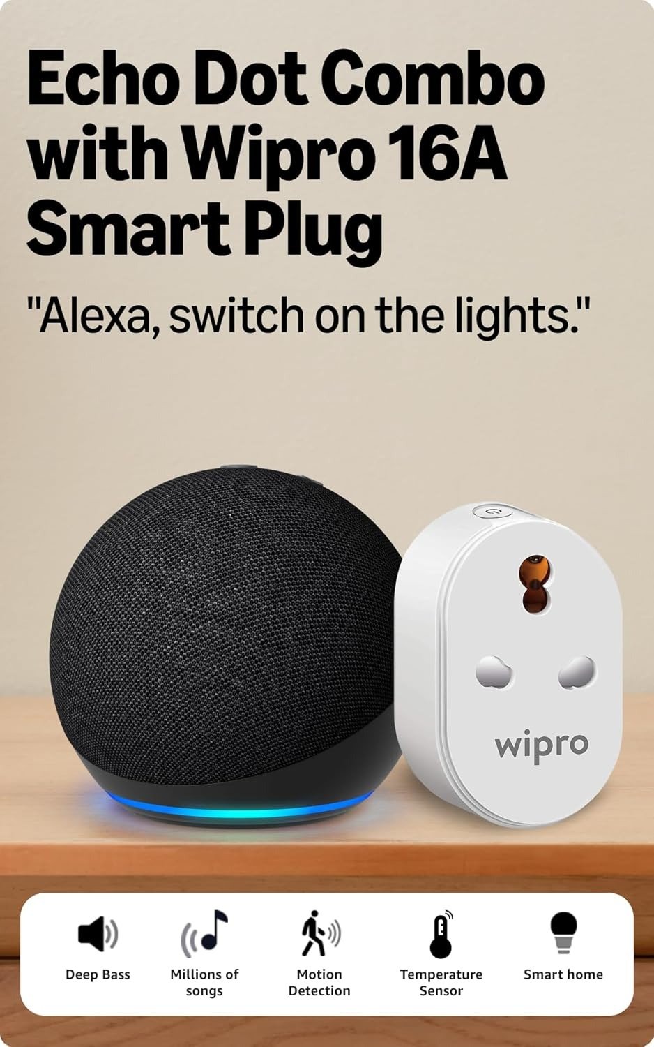 Amazon Echo Dot (5th Gen) | Smart speaker with vibrant sound, Motion Detection, Temperature Sensor, Alexa and Bluetooth| Black - Image 4