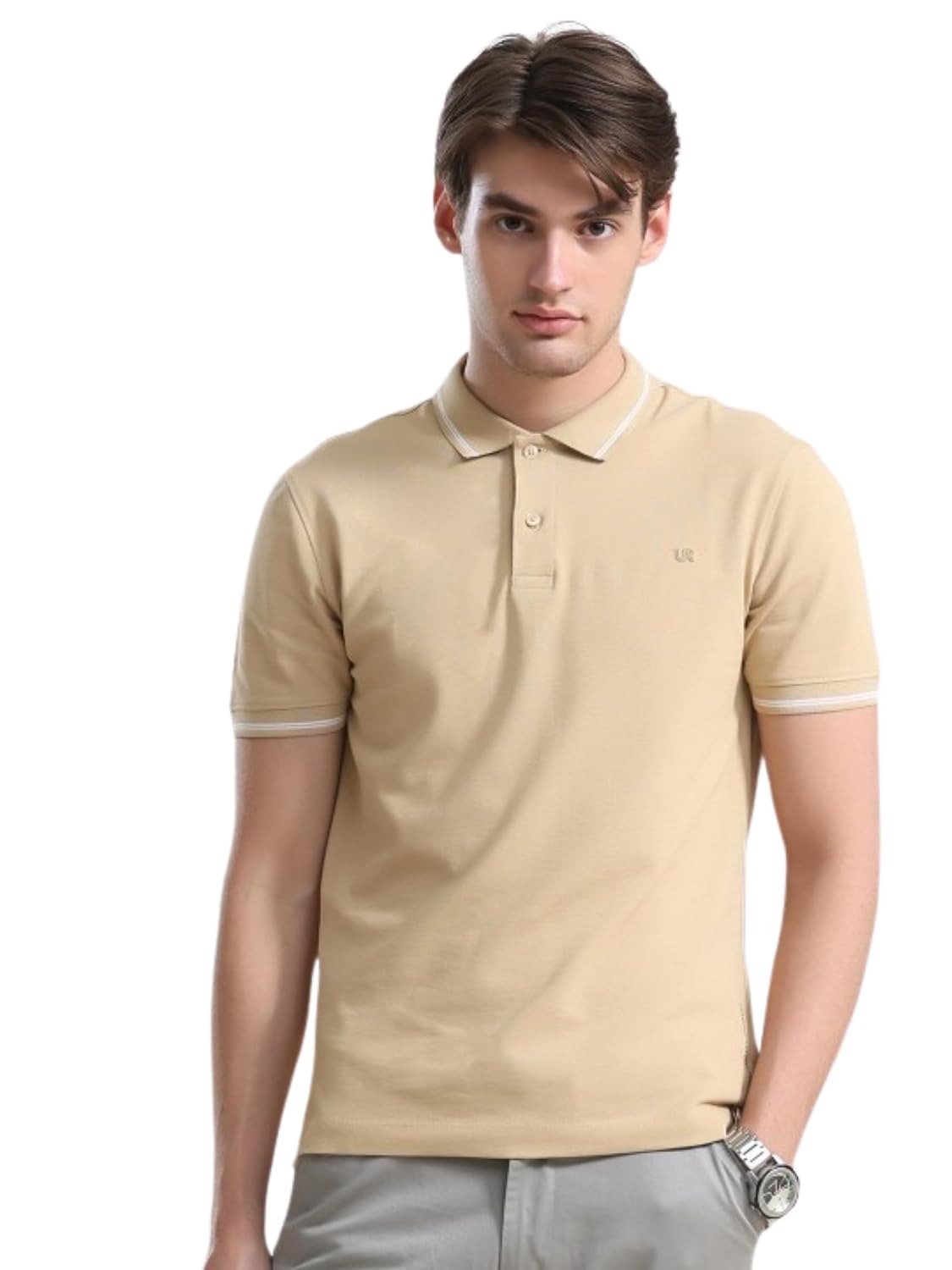 TURMS Men's Solid Polo T-Shirt - Image 3